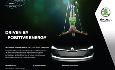 Η ŠKODA και το Cirque du Soleil® συνάπτουν μακροπρόθεσμη συνεργασία» • Τετραετής συμφωνία συνεργασίας • Η ŠKODA αναπόσπαστο τμήμα της διαφημιστικής καμπάνιας του Cirque du Soleil • Μέχρι σήμερα, το Cirque du Soleil αριθμεί πάνω από 180 εκατομμύρια θεατές • Η ŠKODA και το Cirque du Soleil αποτελούν πηγή έμπνευσης σε όλο τον κόσμο με τις έξυπνες ιδέες και το καινοτόμο πνεύμα τους Η ψυχαγωγία συναντά το αυτοκίνητο. Η ŠKODA διευρύνει την εταιρική της δέσμευση συνάπτοντας μία συνολική εταιρική συνεργασία με το παγκοσμίου φήμης ‘Τσίρκο του Ήλιου’ - Cirque du Soleil. Η Καναδική εταιρία ζωντανής ψυχαγωγίας είναι γνωστή σε όλο τον κόσμο για τις συναρπαστικές παραστάσεις και τους ταλαντούχους καλλιτέχνες της. Πάνω από 180 εκατομμύρια θεατές έχουν παρακολουθήσει παραστάσεις του Cirque du Soleil από τότε που ξεκίνησε, πριν από 30 χρόνια περίπου. Φέτος, το Cirque du Soleil ταξιδεύει σε όλο τον κόσμο στα πλαίσια περιοδείας με 10 διαφορετικές παραστάσεις, πολλές από τις οποίες φιλοξενούνται σε σημαντικές αγορές της ŠKODA στην Ευρώπη, ενώ η ετήσια τουρνέ περιλαμβάνει ακόμα και μία εμφάνιση στην Κίνα. Η συνεργασία της μάρκας με το διάσημο καλλιτεχνικό τσίρκο Cirque du Soleil ανοίγει στη ŠKODA πλείστες νέες ευκαιρίες για την προσέγγιση εκατομμυρίων νέων, υποψηφίων πελατών. Το Cirque du Soleil έχει μία παγκόσμια βάση θαυμαστών, με σχεδόν 10 εκατομμύρια followers στα μέσα κοινωνικής δικτύωσης και οι παραστάσεις του προσελκύουν έντεκα εκατομμύρια θαυμαστές σε όλο τον κόσμο, κάθε χρόνο. Η ŠKODA θα αποτελέσει αναπόσπαστο τμήμα της διαφημιστικής καμπάνιας του Cirque du Soleil σε υπαίθριες διαφημίσεις, έντυπα προϊόντα, τηλεοπτικά διαφημιστικά σποτ και στη διαδικτυακή παρουσία του Cirque du Soleil. Η συνεργασία τετραετούς διάρκειας – μέχρι το 2021 - περιλαμβάνει επίσης καμπάνιες μάρκετινγκ μεγάλης κλίμακας και αποκλειστικές εμπειρίες VIP, όπως ‘εμπειρία από τα παρασκήνια,’ γνωριμία με τους καλλιτέχνες, αλλά και προωθητικές ενέργειες συνδεδεμένες με τη πόλη του Las Vegas. Οι “ειδικοί” της ψυχαγωγίας βρίσκονται στη σκηνή του Las Vegas με πολυάριθμα σόου τα τελευταία 20 χρόνια. Μέσα από τις παραστάσεις του, το Cirque du Soleil μυεί το κοινό σε απαράμιλλους κόσμους με παγκοσμίου κλάσης ακροβατικά, εντυπωσιακές χορογραφίες και συναρπαστικούς χαρακτήρες που μαγεύουν και ψυχαγωγούν. Η Καναδική εταιρία ψυχαγωγίας δημιουργεί συνεχώς νέες παραστάσεις γεμάτες καινοτομίες παρουσιάζοντάς τες στις σκηνές όλου του κόσμου. Το Cirque du Soleil είναι από τις παγκοσμίως μεγαλύτερες και σημαντικότερες εταιρίες που δραστηριοποιούνται στο χώρο της ζωντανής ψυχαγωγίας. Τα προϊόντα της ŠKODA χαρακτηρίζονται επίσης από τις αξίες “Simply Clever”. Τα αυτοκίνητα της μάρκας, όπως και το "Τσίρκο του Ήλιου", εμπνέουν ακατάπαυστα το κοινό τους. Επιπλέον, οι δύο εταιρίες συνδυάζουν μηχανολογική ακρίβεια και πρότυπα υψηλής ποιότητας. Από το σχεδιασμό της σκηνής και τον τεχνικό εξοπλισμό μέχρι την καλλιτεχνική υλοποίηση, οι παραστάσεις του Cirque du Soleil βασίζονται σε πρότυπα απόλυτης τελειότητας, μία αρχή που διέπει και την παραγωγή οχημάτων ŠKODA. Οι ιδρυτές της ŠKODA και του Cirque du Soleil είχαν πολλά κοινά. Οι πρωτοπόροι της μετακίνησης Václav Laurin και Václav Klement από τη Βοημία ξεχώρισαν με το πνεύμα καινοτομίας και τις αντισυμβατικές λύσεις, που τους βοήθησαν να ανοίξουν νέους τεχνολογικούς ορίζοντες. Το ίδιο ισχύει και για τον ιδρυτή του Cirque du Soleil, Guy Laliberté. Ξεκινώντας σαν μία ομάδα 20 πλανόδιων καλλιτεχνών το 1984, το Cirque du Soleil έμελλε να ανακαλύψει εκ νέου τις τέχνες του τσίρκου και να γίνει Νο1 παγκοσμίως στη ζωντανή ψυχαγωγία. Σήμερα, το Cirque du Soleil έχει πάνω από 4.000 εργαζόμενους, μεταξύ των οποίων 1.300 καλλιτέχνες, από σχεδόν 50 διαφορετικές χώρες. Η ŠKODA έχει συνδέσει το όνομά της ως χορηγός και εταίρος με πολυάριθμα αθλητικά γεγονότα. Κατά παράδοση, η μάρκα ŠKODA έχει εμπλοκή σε διάφορα σπορ: το χόκεϊ επί πάγου, η ποδηλασία και ο μηχανοκίνητος αθλητισμός αποτελούν τους πυλώνες της παραδοσιακής στρατηγικής χορηγιών της εταιρίας. Τώρα, η μάρκα επεκτείνει την παγκόσμια δέσμευσή της στον τομέα χορηγιών με τη νέα, μεγάλης κλίμακας συνεργασία με το Cirque du Soleil.