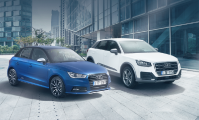 Νέες ειδικές εκδόσεις Audi • Η Audi παρουσιάζει ειδικές εκδόσεις με την ονομασία Limited, για τα Α1, Α3, Α4, Q2 και Q3 • Εκδόσεις με μοναδικό στυλ, ξεχωριστή προσωπικότητα και sport χαρακτήρα Με στόχο να προσδώσει ακόμα περισσότερο στυλ και sport χαρακτήρα στα μοντέλα της, η Audi παρουσιάζει τις εκδόσεις Limited. Με ιδιαίτερες επιλογές εξοπλισμού, μια σειρά από γνωστά μοντέλα της Audi αποκτούν πιο έντονη προσωπικότητα και ξεχωρίζουν ακόμα περισσότερο. Πιο αναλυτικά, τα μοντέλα και οι εκδόσεις έχουν ως εξής: Audi A1 Sportback Admired Style Limited Edition. Οι μοντέρνες εξωτερικές διαφοροποιήσεις και ο πλούσιος εξοπλισμός, προσδίδουν στη συγκεκριμένη έκδοση έναν πιο δυναμικό και sport χαρακτήρα. Διατίθεται είτε με τον 1.0 TFSI βενζινοκινητήρα των 1.000 κ.εκ. είτε με τον 1.6 TDI πετρελαιοκινητήρα των 1.600 κ.εκ. Η τιμή της έκδοσης ξεκινά από τις 20.990 € ενώ το συνολικό όφελος για τον πελάτη φτάνει τις 4.990 €. Ενδεικτικά, η ειδική αυτή έκδοση περιλαμβάνει εκτός άλλων: • Χυτές Audi Sport ζάντες αλουμινίου 7.5J x 17'', σε σχέδιο 10 ακτίνων, σε μαύρο ματ, γυαλισμένες, με ελαστικά 215/40 R 17 • Audi exclusive μαύρο γυαλιστερό διακοσμητικό πακέτο • Τόξο οροφής και οροφή βαμμένα σε απόχρωση με έντονη αντίθεση • Πίσω φωτιστικά σώματα τεχνολογίας LED • Διακοσμητικά καλύμματα αεραγωγών σε μαύρο γυαλιστερό • Sport δερμάτινο πολυλειτουργικό τιμόνι 3 ακτίνων • Πακέτο εσωτερικού φωτισμού LED • Πακέτο εξοπλισμού Connectivity, με Audi music interface & προετοιμασία για σύστημα πλοήγησης • Εξωτερικό πακέτο S Line • Ηχοσύστημα MMI Radio, με ενισχυτή 4-καναλιών με 8 ηχεία, έγχρωμη TFT οθόνη 6,5'' και λογική χειρισμού MMI • Πακέτο εξοπλισμού A1 Connect (περιλαμβάνει αυτόματο κλιματισμό, εμπρός παρμπρίζ με αντηλιακή λωρίδα προστασίας, αισθητήρα φωτός και βροχής, μονόχρωμη οθόνη ελέγχου βασικών λειτουργιών & υπολογιστή ταξιδίου, με σύστημα υπόδειξης οικονομικής οδήγησης) Audi A1 Sportback Active Style Limited Edition. Στην έκδοση αυτή οι λεπτομέρειες και τα παιχνιδίσματα σε κόκκινο ή λευκό κάνουν τη διαφορά, με αποτέλεσμα το Α1 πραγματικά να ξεχωρίζει. Διαθέσιμο αποκλειστικά με τον 1.0 TFSI βενζινοκινητήρα των 1.000 κ.εκ., με τιμή που ξεκινά από τις 20.740 € ενώ το όφελος για τον πελάτη ξεπερνάει τα 1.200 €. Ενδεικτικά, η ειδική αυτή έκδοση περιλαμβάνει εκτός άλλων: • Χυτές ζάντες αλουμινίου 7.5J x 17'', σε σχέδιο 5 βραχιόνων Cavo, με ελαστικά 215/40 R 17 • Πακέτο εξοπλισμού Active style με εμπρός & πίσω spoiler, πλαϊνά μαρσπιέ (με ένθετα αλουμινίου) και θόλους • Sport δερμάτινο πολυλειτουργικό τιμόνι 3 ακτίνων • Πακέτο εξοπλισμού Connectivity, με Audi music interface & προετοιμασία για σύστημα πλοήγησης • Ηχοσύστημα MMI radio, με ενισχυτή 4-καναλιών με 8 ηχεία, έγχρωμη TFT οθόνη 6,5" και λογική χειρισμού MMI • Διακοσμητικά αυτοκόλλητα και στοιχεία Active • Εσωτερικά διακοσμητικά στοιχεία σε κόκκινο Misano ή λευκό Cortina: Περιλαμβάνει διακοσμητικά στα καλύμματα των αεραγωγών, τις θυρολαβές, την κεντρική κονσόλα & τον εσωτερικό καθρέπτη • Πακέτο εξοπλισμού A1 Connect (περιλαμβάνει αυτόματο κλιματισμό, εμπρός παρμπρίζ με αντηλιακή λωρίδα προστασίας, αισθητήρα φωτός και βροχής, μονόχρωμη οθόνη ελέγχου βασικών λειτουργιών & υπολογιστή ταξιδίου, με σύστημα υπόδειξης οικονομικής οδήγησης) Audi A3 Sport S-Line Black Edition. Η ειδική αυτή έκδοση διατίθεται αποκλειστικά για τον κινητήρα βενζίνης 1.5 TFSI των 150 ίππων με τεχνολογία απενεργοποίησης κυλίνδρων (CoD), τόσο για Sportback όσο και Sedan αμάξωμα. Οι χαρακτηριστικές μαύρες λεπτομέρειες τονίζουν ιδιαίτερα την προσωπικότητα αυτής της sport έκδοσης, που διατίθεται τόσο με μηχανικό 6-τάχυτο όσο και αυτόματο S tronic κιβώτιο ταχυτήτων. Η τιμή εκκίνησης είναι 31.080 € ενώ το όφελος για τον πελάτη από τον επιπλέον εξοπλισμό φτάνει έως και τις 6.460 €. Ενδεικτικά, η ειδική αυτή έκδοση περιλαμβάνει εκτός άλλων: • Χυτές Audi Sport ζάντες αλουμινίου 7.5J x 18, σε σχέδιο 10 ακτίνων, ματ titanium, γυαλισμένες, με ελαστικά 225/40 R18 • Audi exclusive μαύρο γυαλιστερό διακοσμητικό πακέτο • Κάλυμμα εξωτερικών καθρεπτών σε μαύρο γυαλιστερό • Εσωτερική επένδυση οροφής σε μαύρο ύφασμα • Φιμέ πίσω παρμπρίζ και πίσω πλευρικά παράθυρα • Πακέτο Connectivity • Εξωτερικό πακέτο S line Audi A3 Sport S-Line Black Edition. Η νέα ειδική αυτή έκδοση τονίζει τον πολυτελή και δυναμικό χαρακτήρα του μοντέλου. Με προτεινόμενη τιμή λιανικής 37.597 €, προσφέρει συνολικό όφελος άνω των 6.300 €. Ενδεικτικά, η ειδική αυτή έκδοση περιλαμβάνει εκτός άλλων: • Χυτές ζάντες αλουμινίου 7.5J x 17, σε σχέδιο 10-ακτίνων, με ελαστικά 225/50 R17 • Twin leather: Επενδύσεις καθισμάτων σε συνδυασμό δέρμα/leatherette • Αναδιπλούμενη/διαιρούμενη πλάτη πίσω καθίσματος (40/20/40) • Μεταλλικό χρώμα Audi Q2 Active & Active Plus Limited Editions. Ίσως το πιο μοντέρνο μοντέλο της Audi, αποκτά ακόμα πιο έντονο χαρακτήρα και συναρπάζει με την ξεχωριστή του προσωπικότητα. Οι δύο αυτές ειδικές εκδόσεις είναι διαθέσιμες για περιορισμένο αυριθμό αυτοκινήτων και περιλαμβάνουν εκτός άλλων: • Χρώμα λευκό Ibis • Audi Sport ζάντες αλουμινίου χυτές 7J x 18, 5 βραχιόνων off road σε ματ Titanium, μερικώς γυαλισμένες με ελαστικά 215/50 R 18 • Εξωτερικοί καθρέπτες ρυθμιζόμενοι και θερμαινόμενοι • Πακέτο Connectivity • Πακέτο εξοπλισμού Comfort το οποίο περιλαμβάνει:  Εμπρός κεντρικό υποβραχιόνιο  Αυτόματο deluxe κλιματισμό Η έκδοση Q2 Active Plus περιλαμβάνει επιπλέον της Q2 Active: • Sport καθίσματα εμπρός • Επενδύσεις καθισμάτων σε συνδυασμό δέρμα/leatherette Audi Q3 Competition Limited Edition. Sport σχεδίαση και δυναμικός SUV χαρακτήρας σε ένα ακαταμάχητο συνδυασμό. Ειδική έκδοση που αφορά το βενζινοκινητήρα 1.4 TFSI 150 ίππων με αυτόματο κιβώτιο ταχυτήτων S tronic και τεχνολογία απενεργοποίησης κυλίνδρων (CoD). Με κορυφαίο επιπλέον εξοπλισμό, ποιοτικές λεπτομέρειες στο εσωτερικό αλλά και έντονα sport χαρακτηριστικά, εντυπωσιάζει με την δυναμική παρουσία του. Με προτεινόμενη τιμή λιανικής 36.722 €, ο εξοπλισμός αυτής της ειδικής έκδοσης ενδεικτικά περιλαμβάνει: • Χυτές Audi Sport ζάντες αλουμινίου 8.5J x 19", σε σχέδιο 10 ακτίνων "Y", μαύρες γυαλιστερές, με ελαστικά 255/40 R 19 • S line εξωτερικό πακέτο • Audi exclusive μαύρο γυαλιστερό διακοσμητικό πακέτο • Ράγες οροφής σε μαύρη απόχρωση • Επενδύσεις καθισμάτων σε Ύφασμα Speed/Δέρμα με λογότυπο S line στην πλάτη των καθισμάτων • Διακοσμητικές επενδύσεις εσωτερικού σε μαύρη λάκα Piano • Εσωτερική επένδυση ουρανού σε μαύρο ύφασμα • Sport δερμάτινο πολυλειτουργικό τιμόνι 3 ακτίνων, flat-bottomed • Sport ανάρτηση S line • Μεταλλικό χρώμα